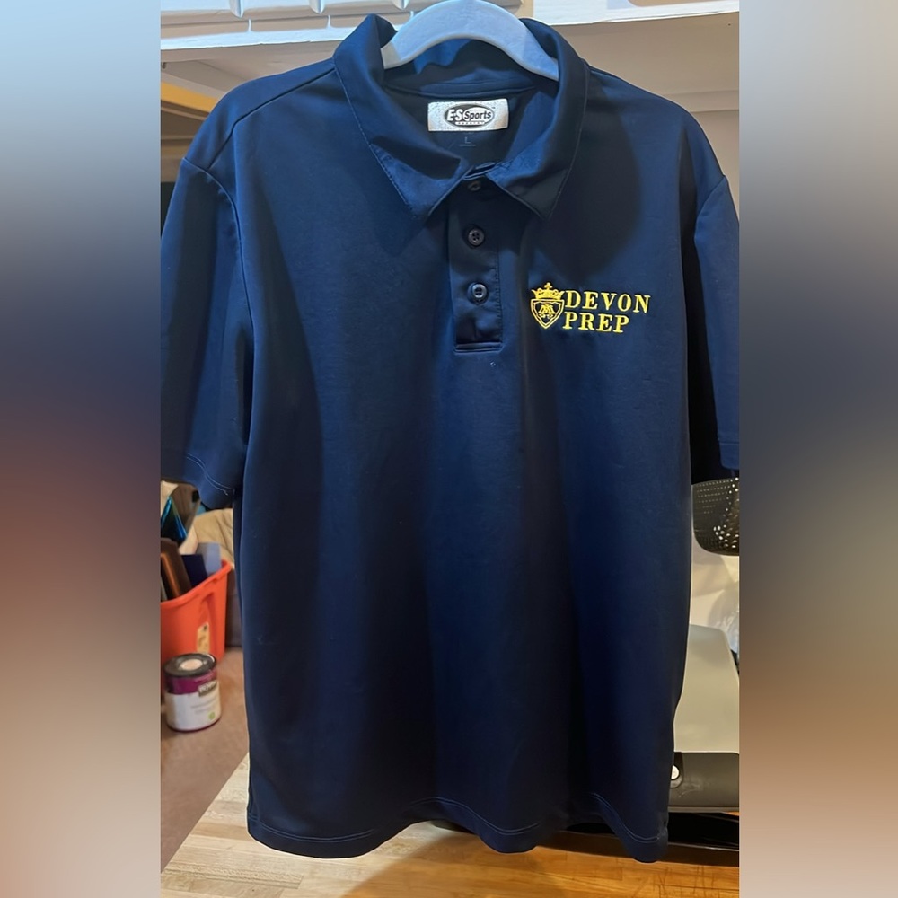 Navy Devon Prep school uniform polo
